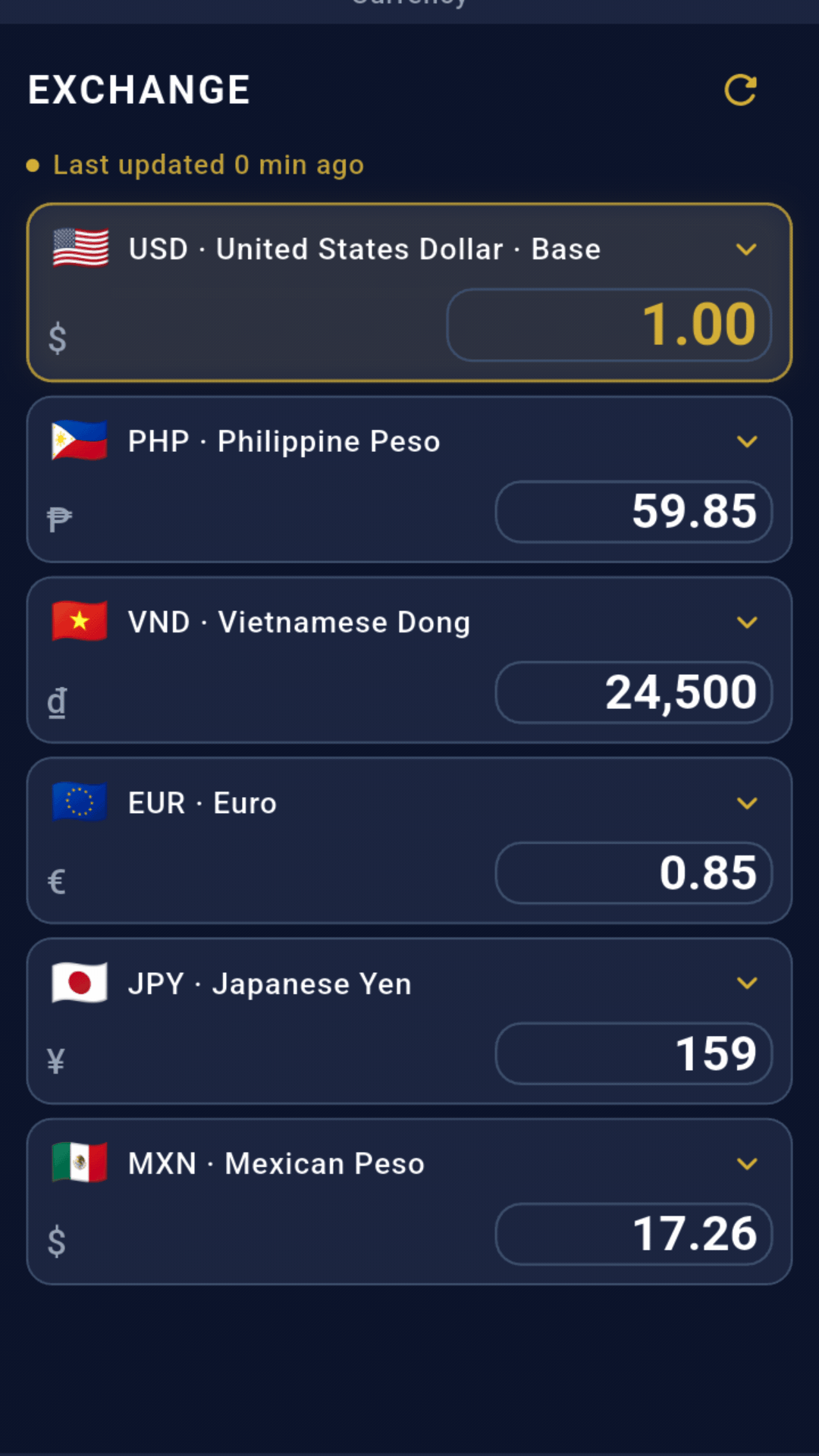 Tripmetic App Packing Interface