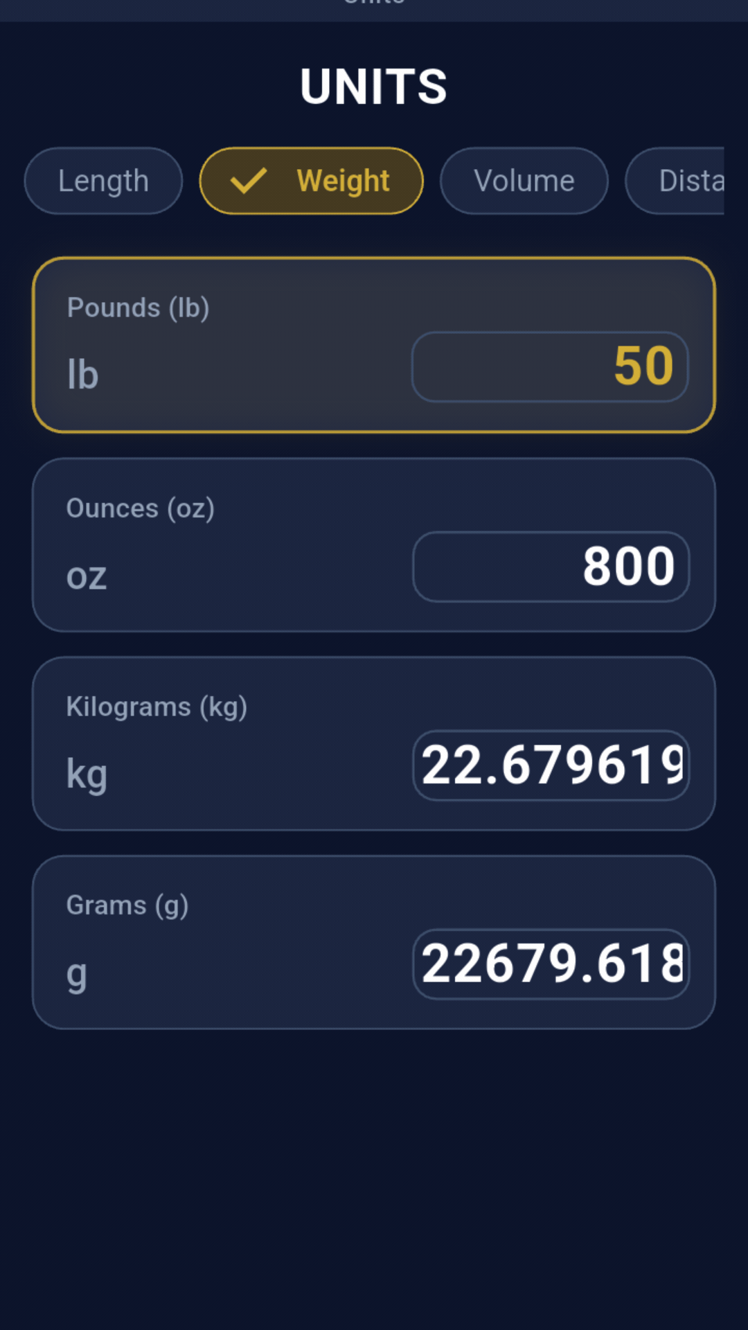 Tripmetic App Packing Interface